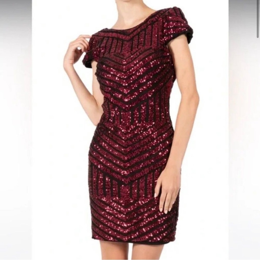 Dress the Population Tabitha Geometric Sequin Mini size XS good condition